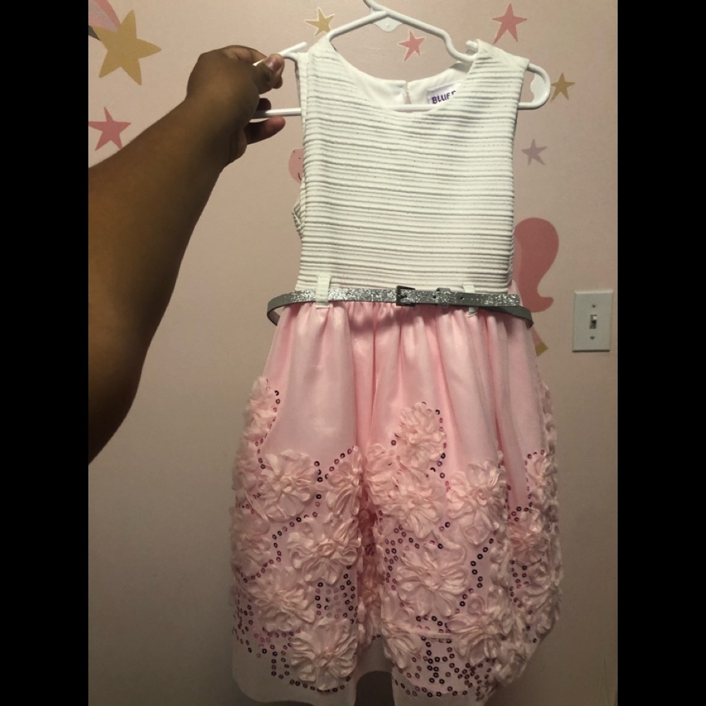 Blueberi boulevard pink and white dress